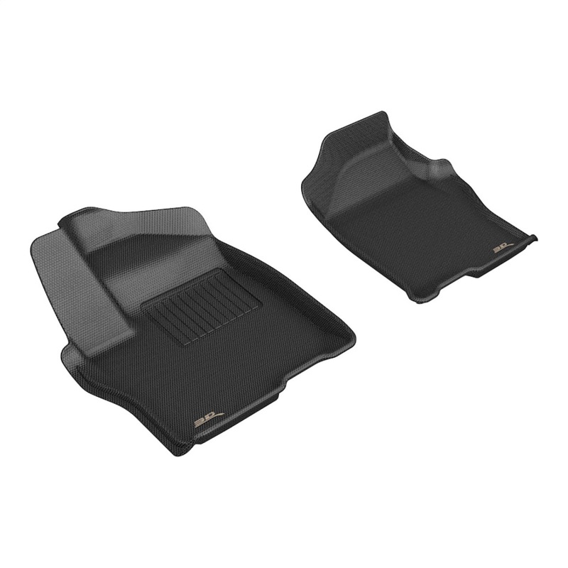 Chevrolet Silverado Floor Mats - Front - 3D MAXpider - Kagu - Black - `19-`26